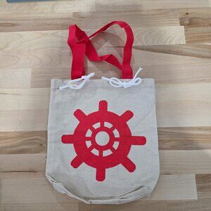 Child's Nautical tote with SHIPS WHEEL ~ NWOT